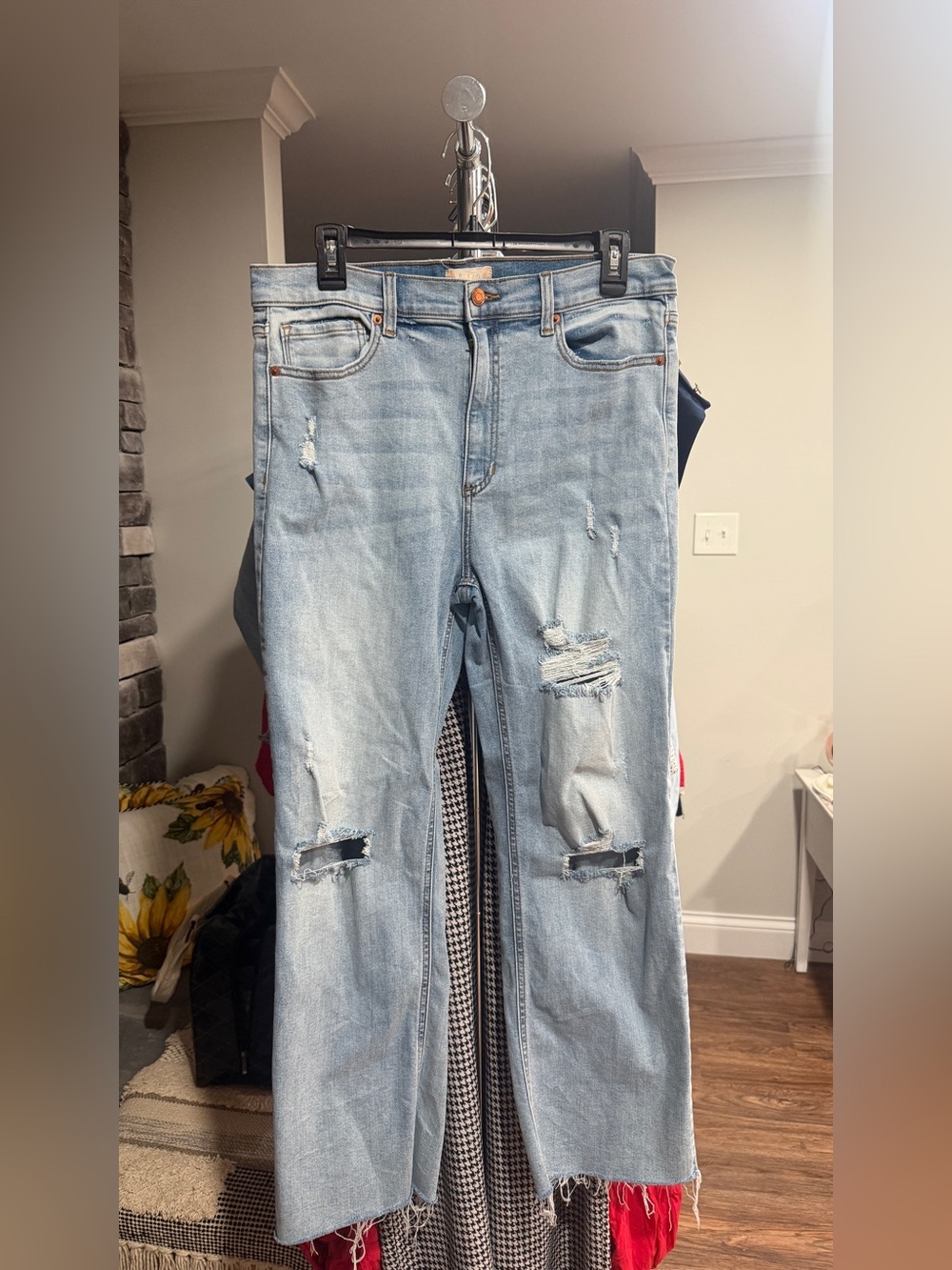 Altard State Light Blue Distressed Boyfriend Jeans